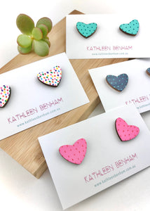 Heart studs