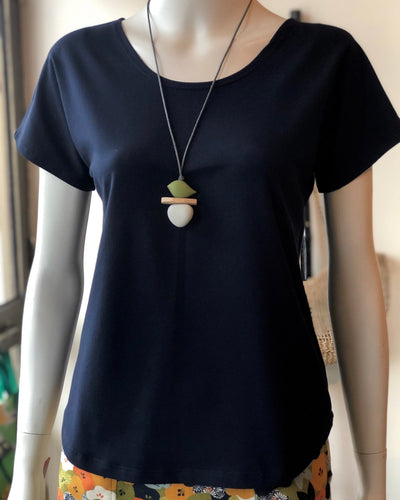 Boxy tee in navy