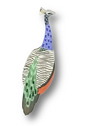 Indian Peafowl Brooch