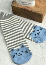 Load image into Gallery viewer, Cat Lady Ankle Sock - Stripe