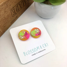 Load image into Gallery viewer, Resin shimmer burst studs - 20mm