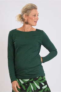 Boat Neck Top - Forest