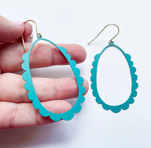 Load image into Gallery viewer, Frilly Loop Dangles - Turquoise