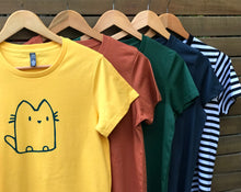Load image into Gallery viewer, Ladies tee - Cat/Yellow