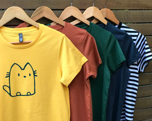 Ladies tee - Cat/Yellow