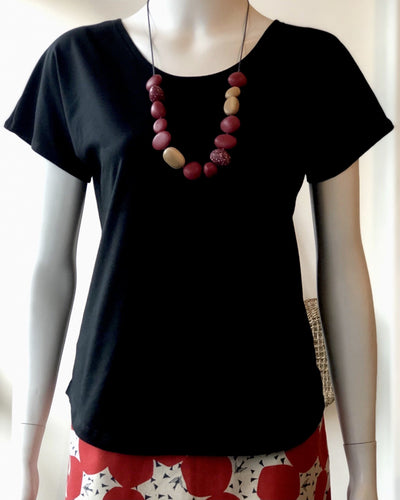 Boxy tee in black