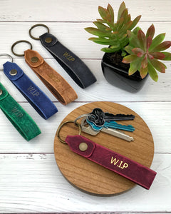 Leather key tag - W.I.P