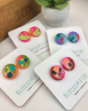 Load image into Gallery viewer, Resin shimmer burst studs - 20mm