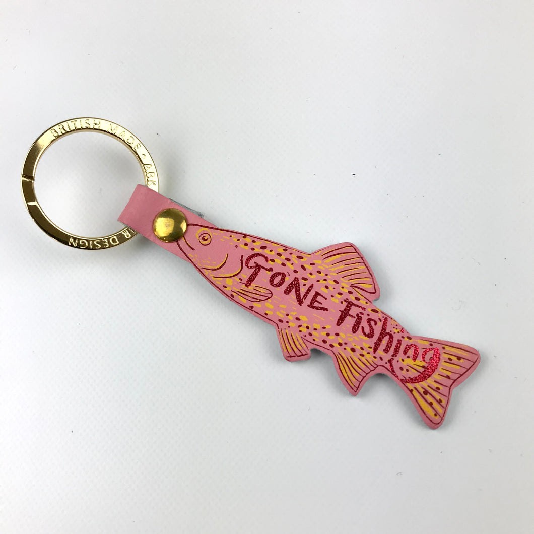 Gone fishing key fob
