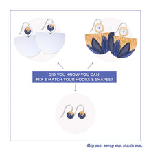 Load image into Gallery viewer, Botanic Blue Large Bell Drop Earrings
