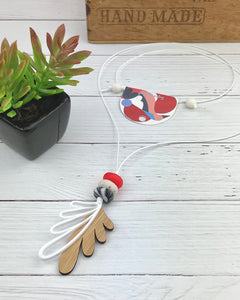 Feather drop necklace - Robin
