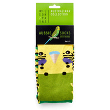 Load image into Gallery viewer, Green Budgie Socks
