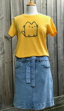 Load image into Gallery viewer, Ladies tee - Cat/Yellow