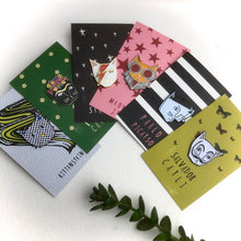 Load image into Gallery viewer, Enamel cat, artist pins