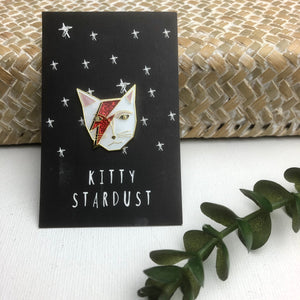 Enamel cat, artist pins